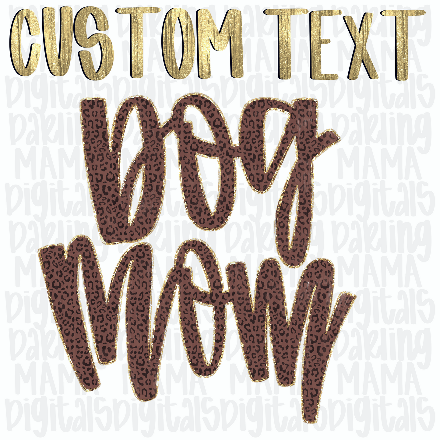 Custom Painted Cheetah Text