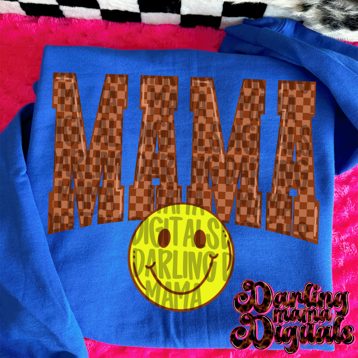 Checkered smiley mama