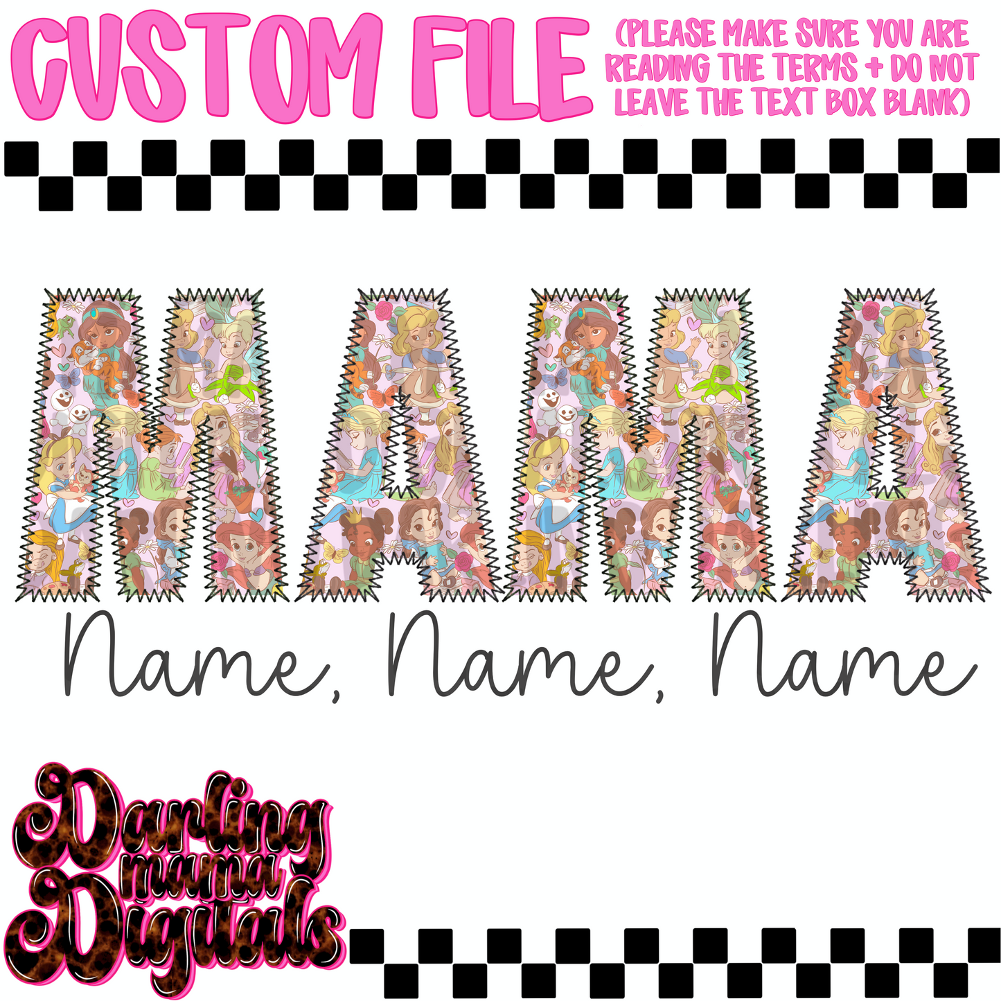 Custom princess mama