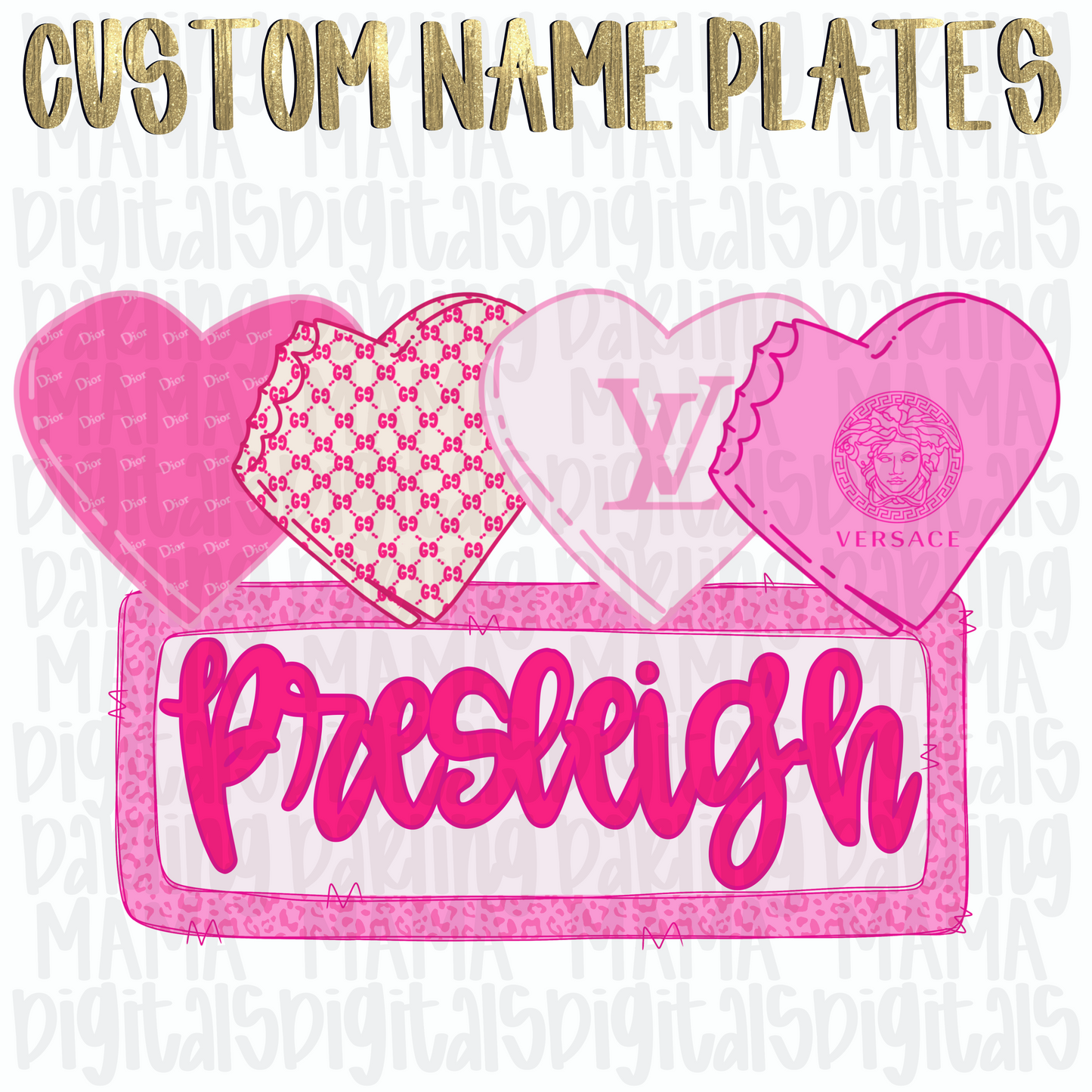 Custom boujee vday heart