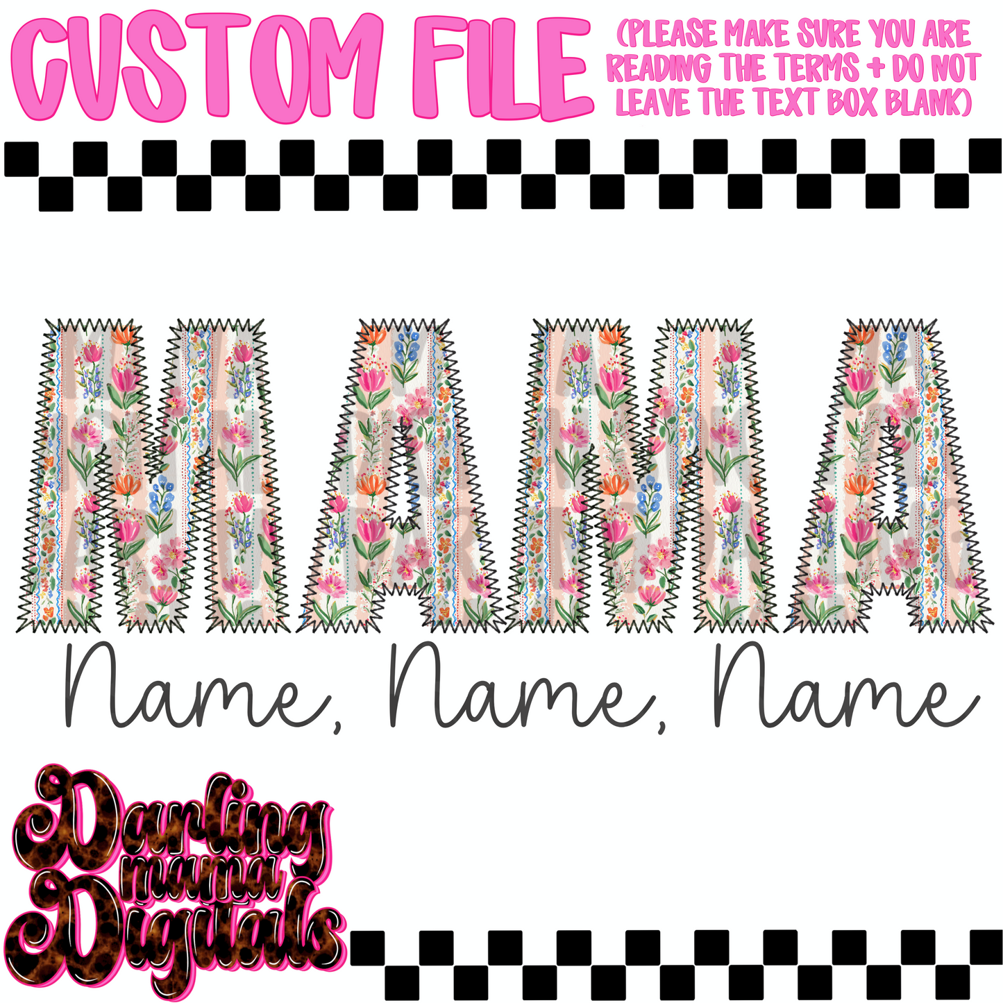 Custom mixed floral mama