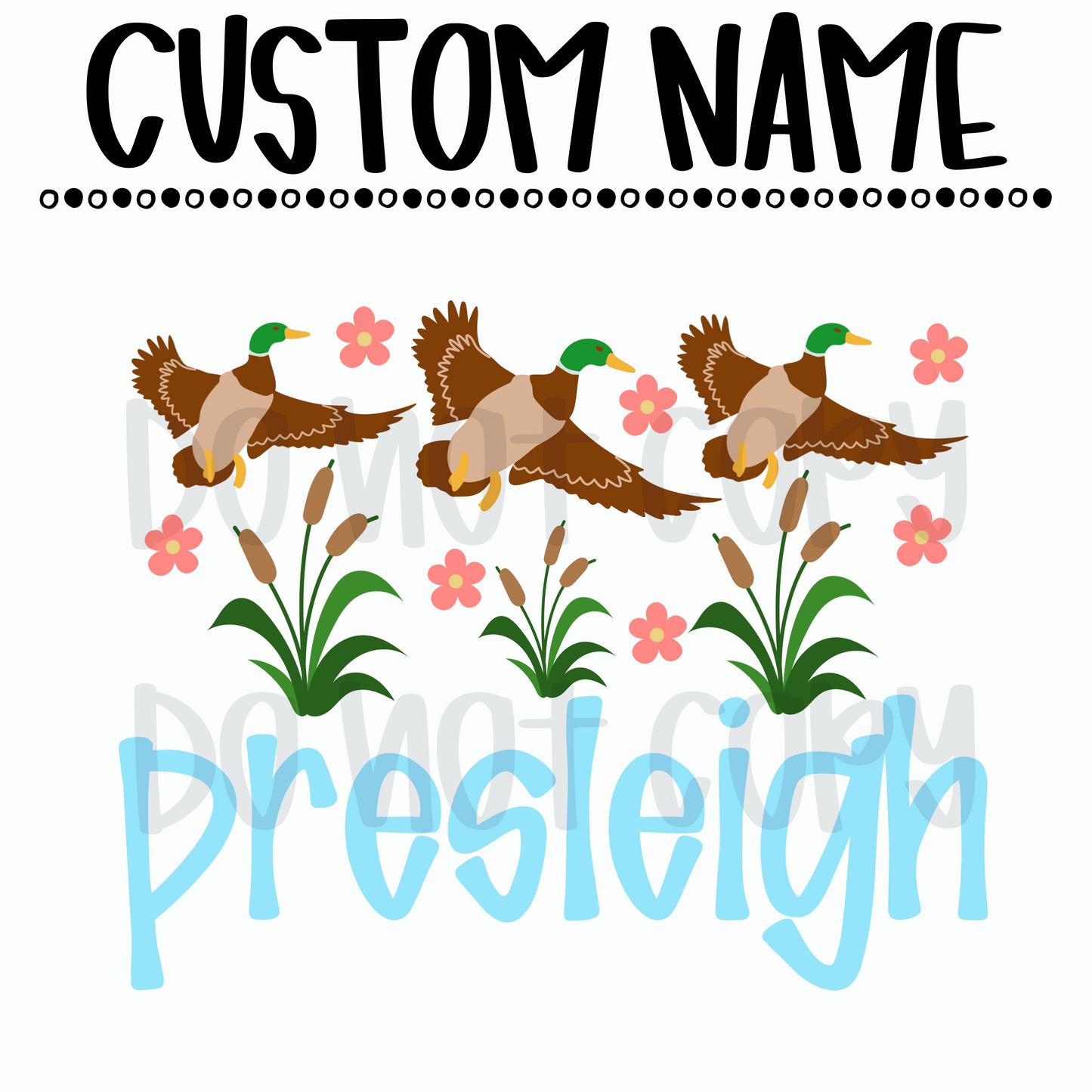 Girls Duck Custom Name