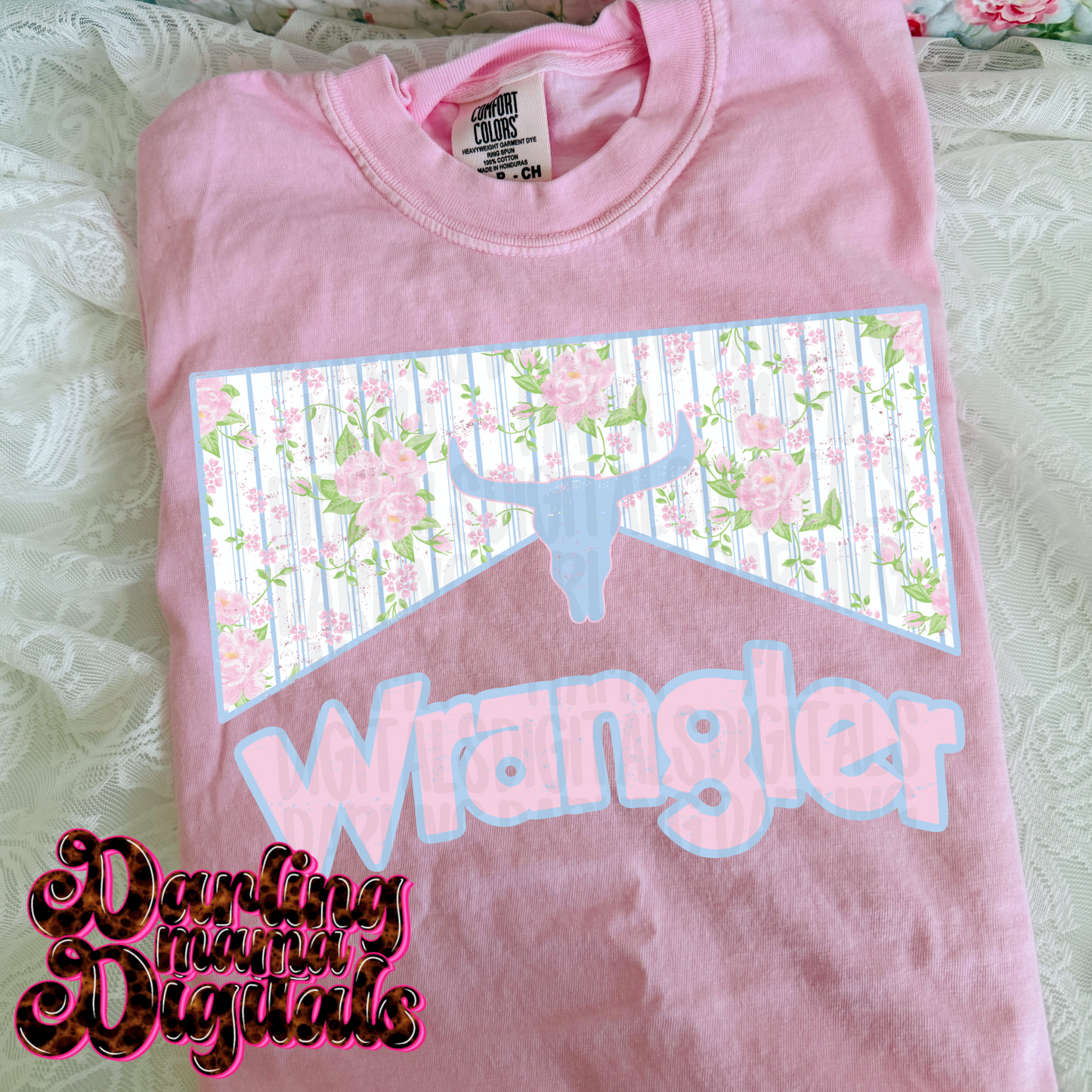 Blue and pink floral Wr*ngler