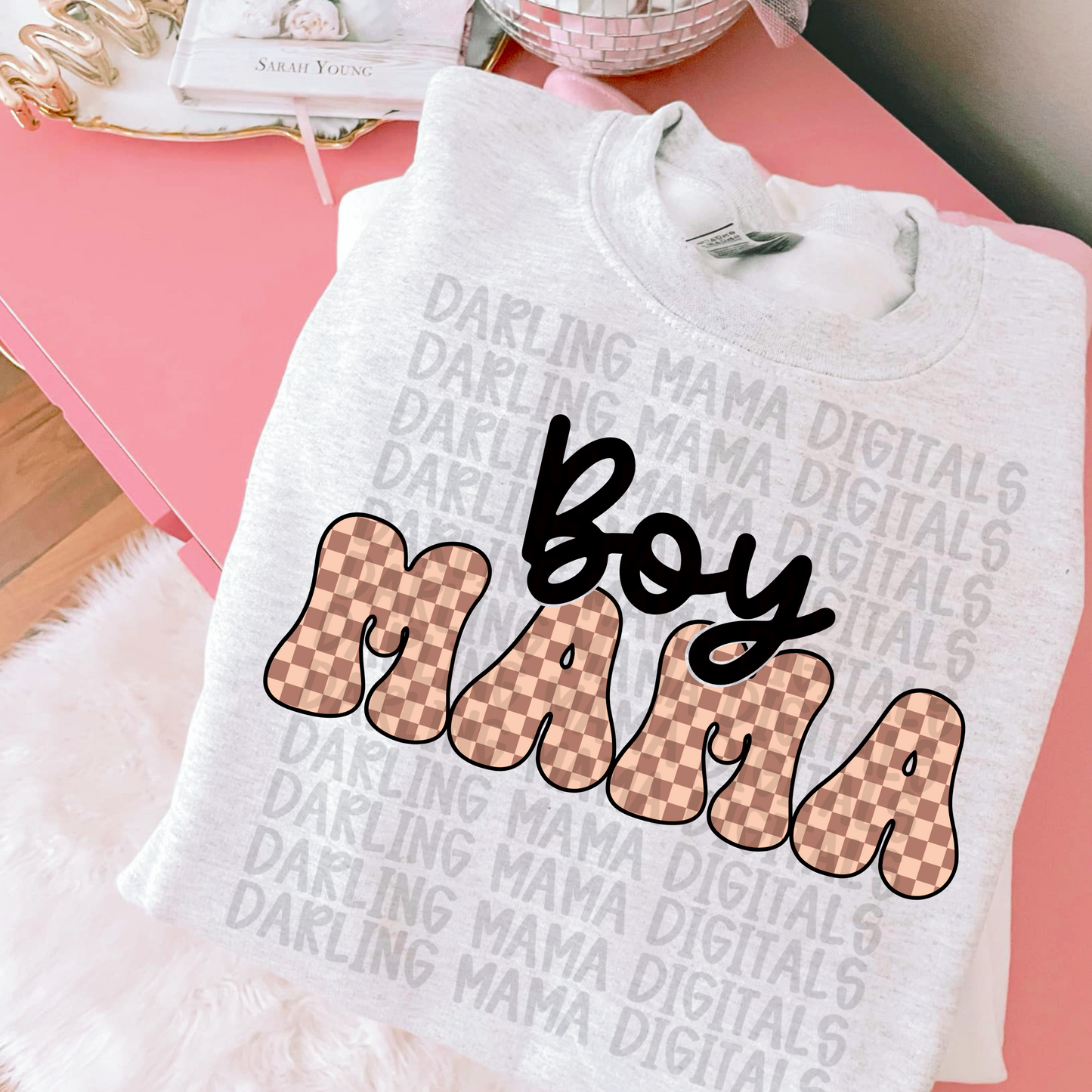 LC Checkered Boy Mama