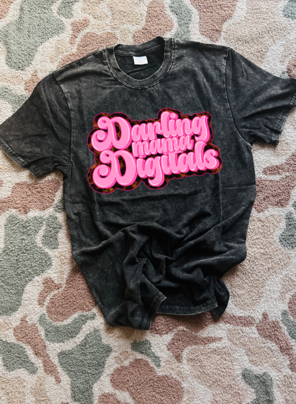 Blanksful adult black acid wash