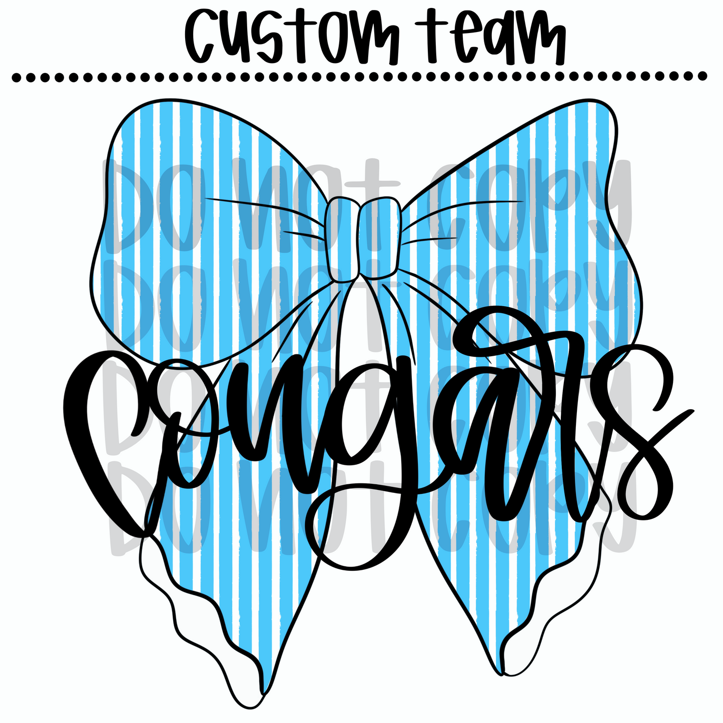 Custom Seersucker Bow Team Name