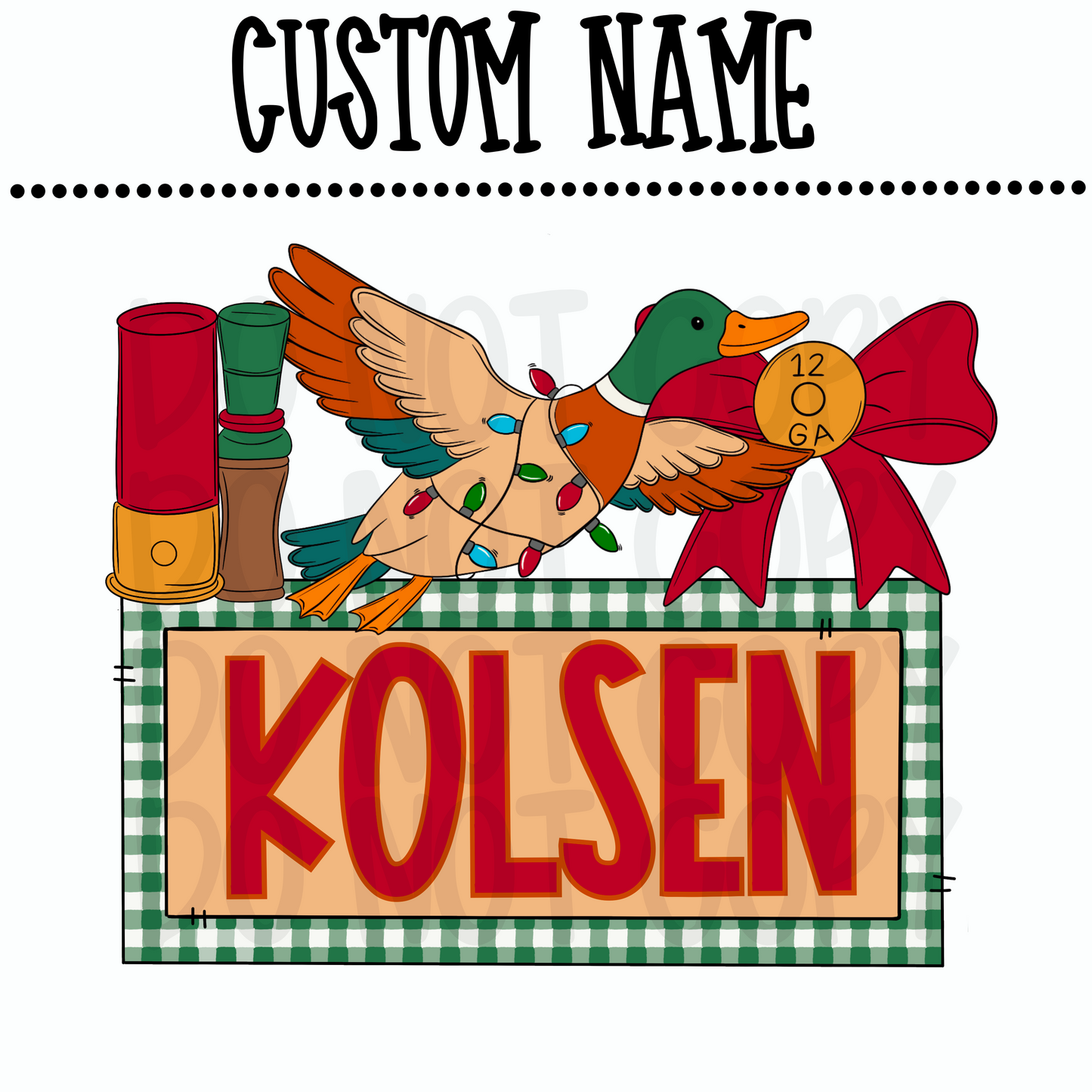 Custom Christmas Duck Name