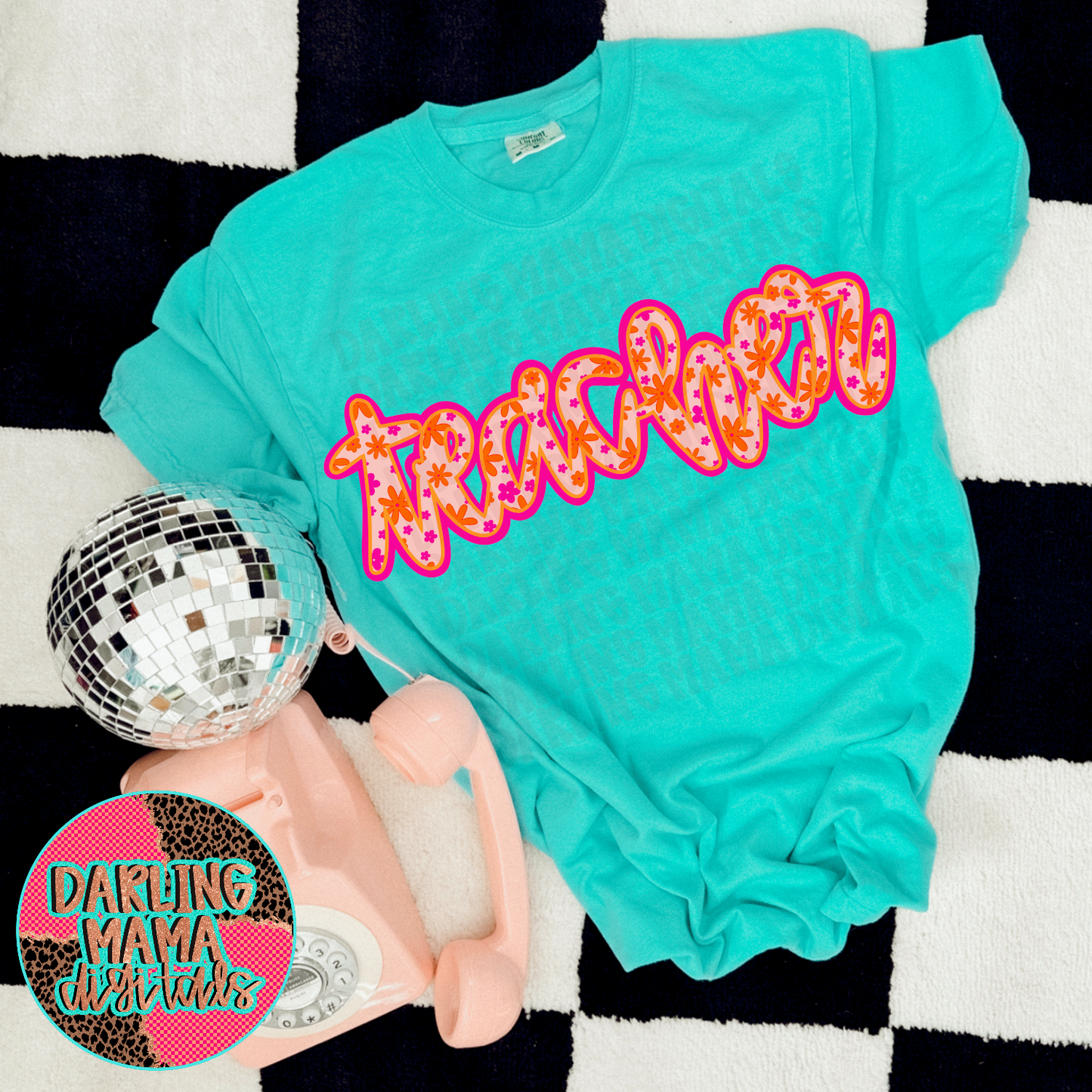 Orange and pink flower teacher