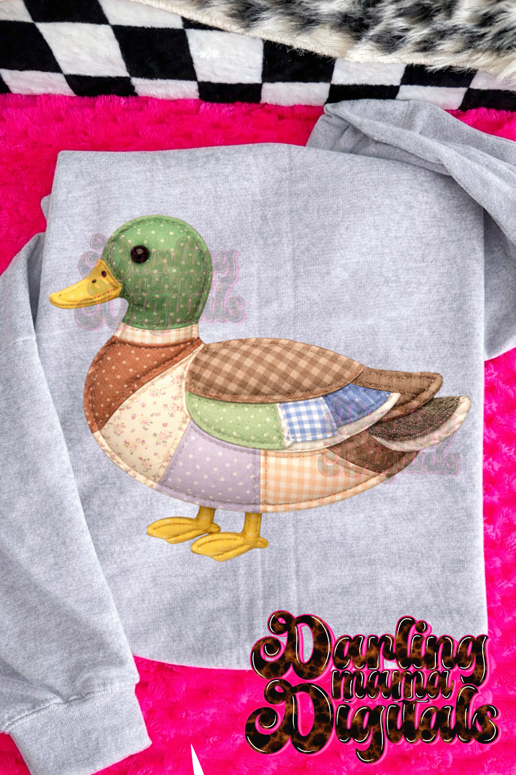 Faux quilted mallard