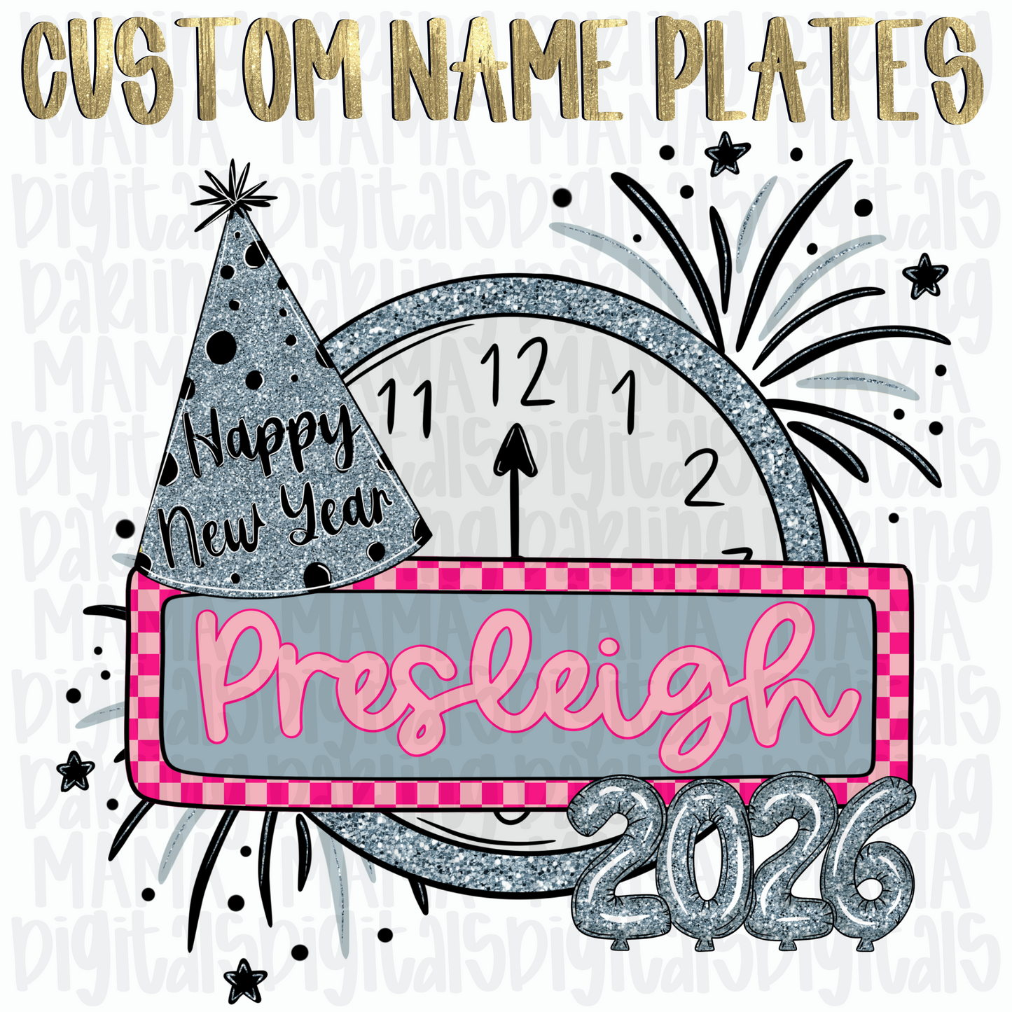 Custom Silver girls new years