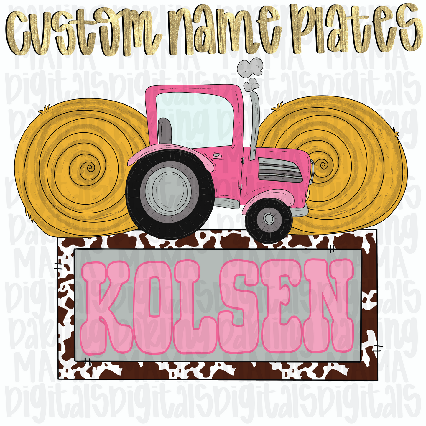 Custom pink tractor