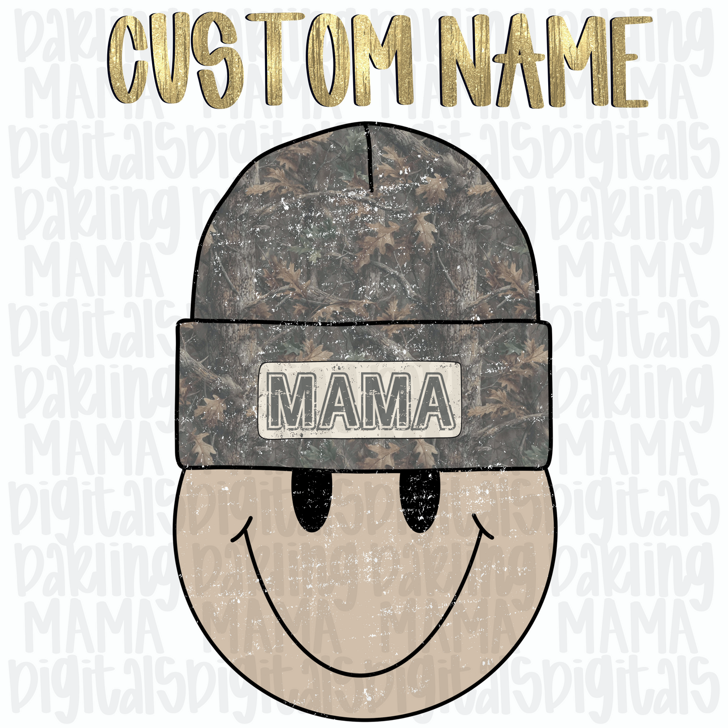 Custom camo smiley