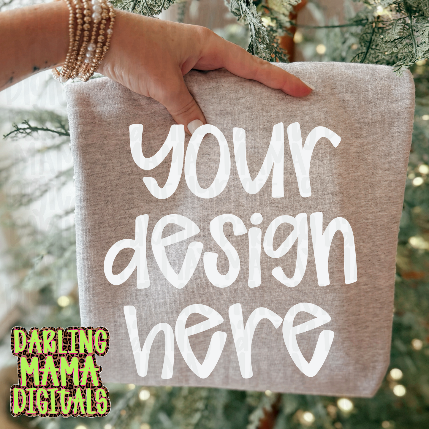 Ash grey sweatshirt Christmas tree