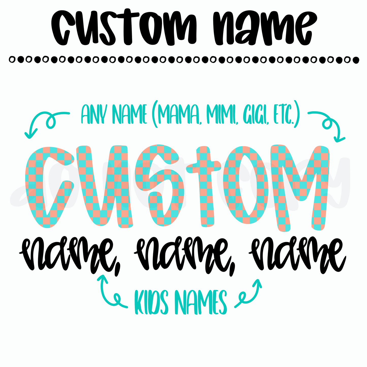 Custom Checkered name