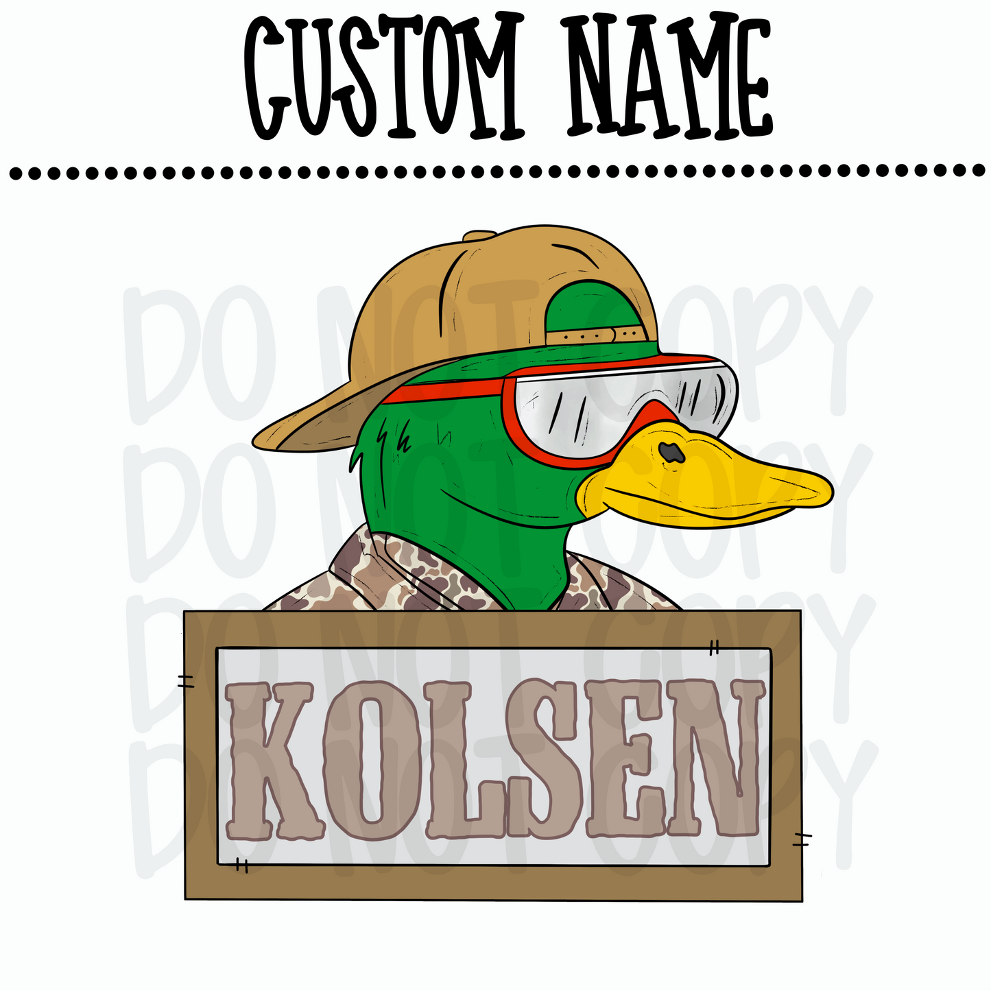 Custom Camo Duck