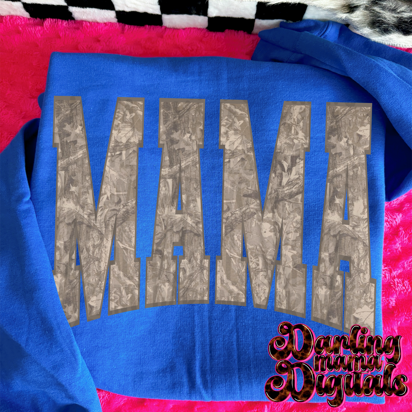 Light wash camo mama