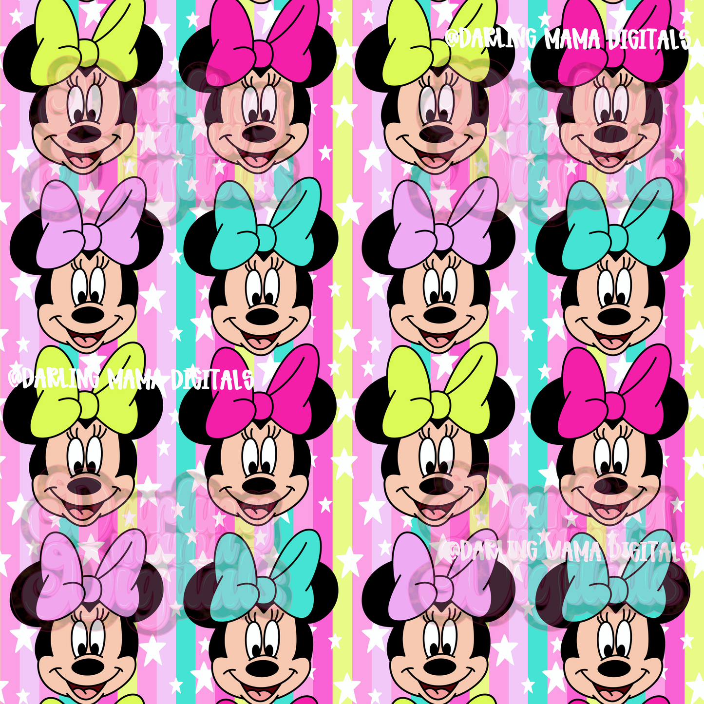 Neon stripe mouse seamless