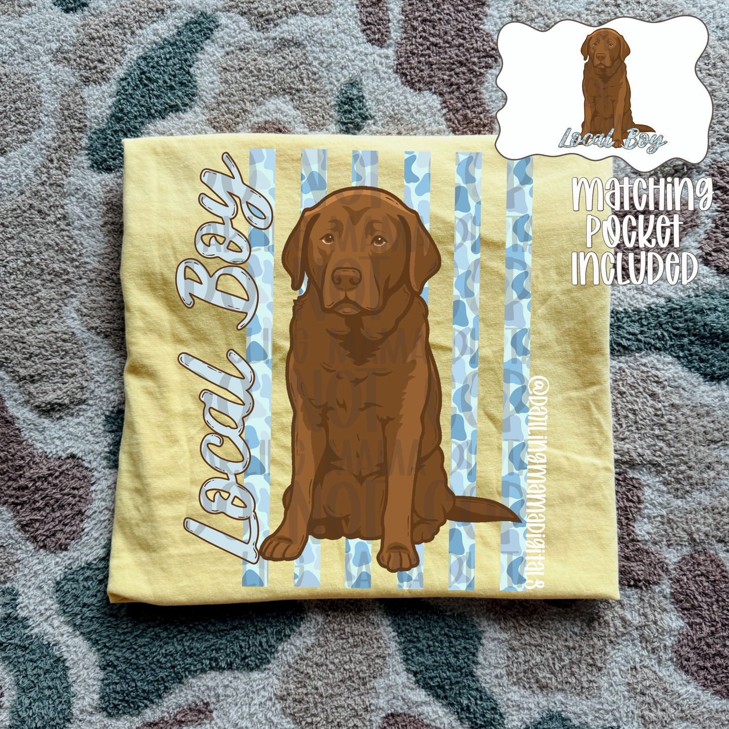 Blue camo local dog