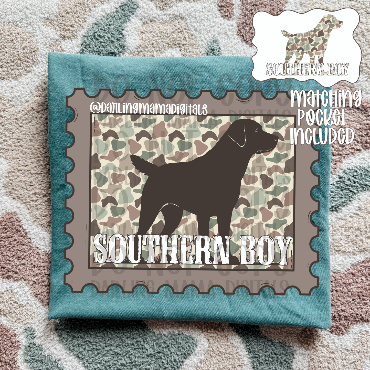 Southern boy camo dog