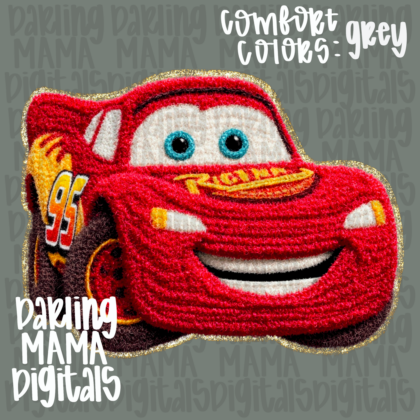 VERY LIMITED yarn texture red car