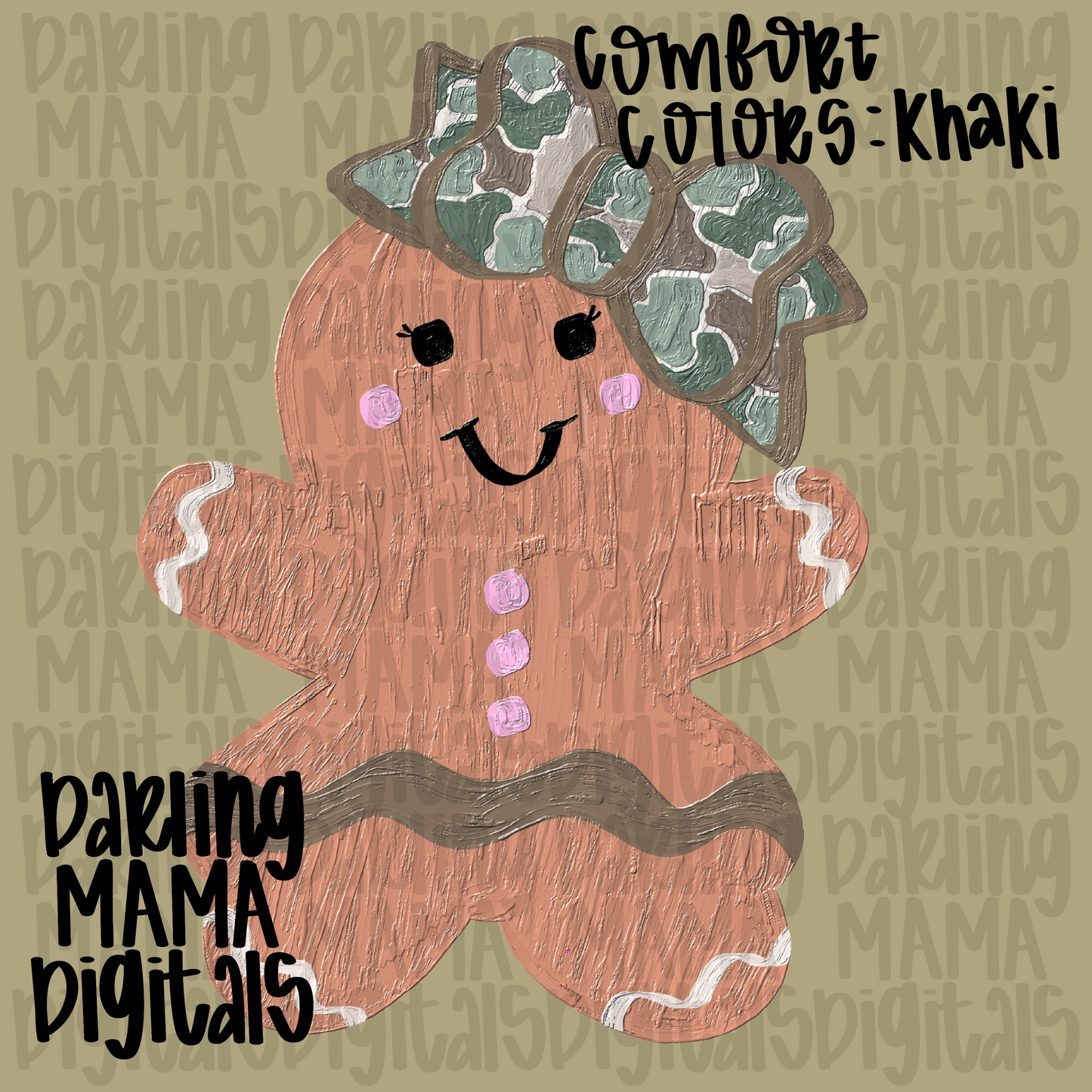 VERY LIMITED real paint texture camo bow gingerbread