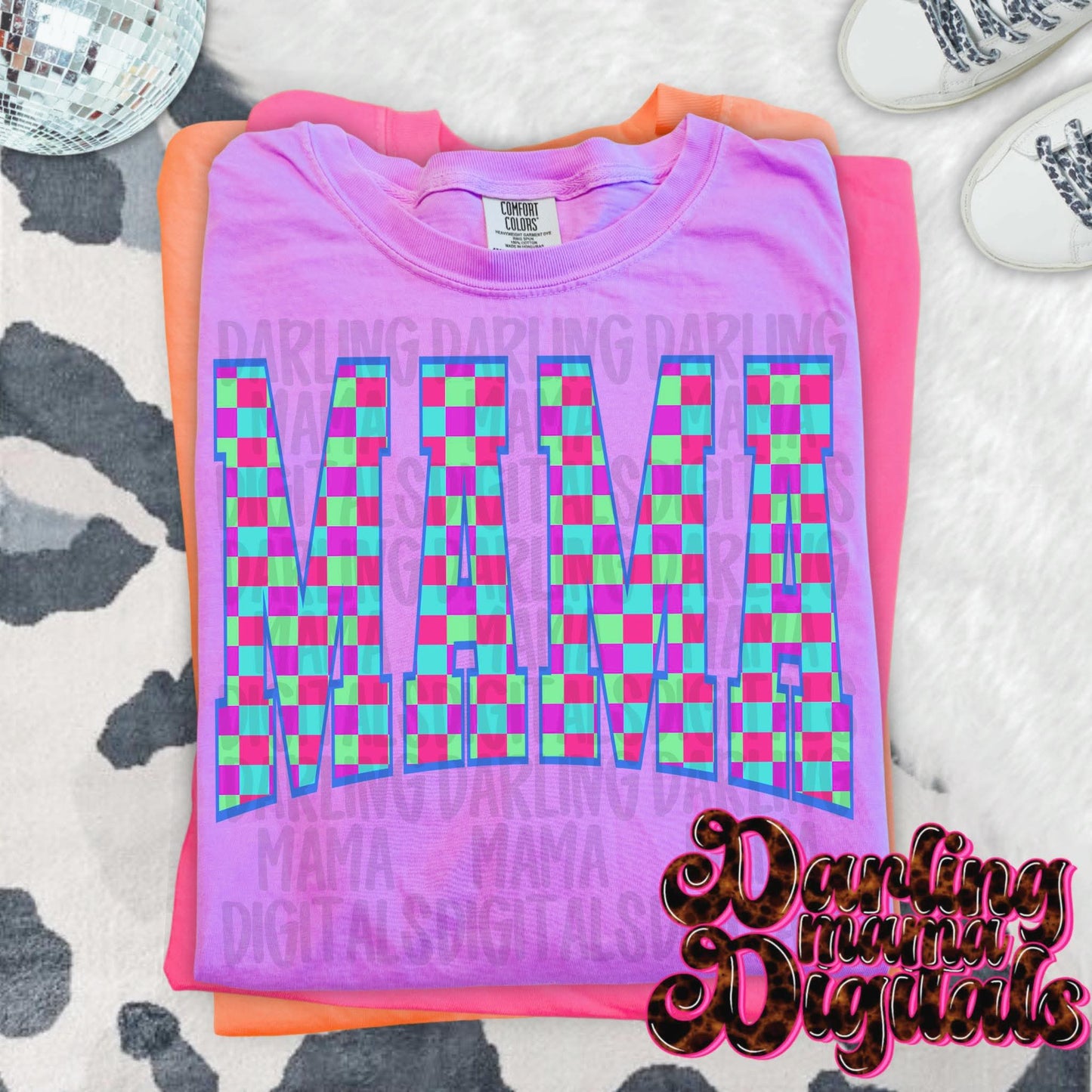 Multicolored checkered mama