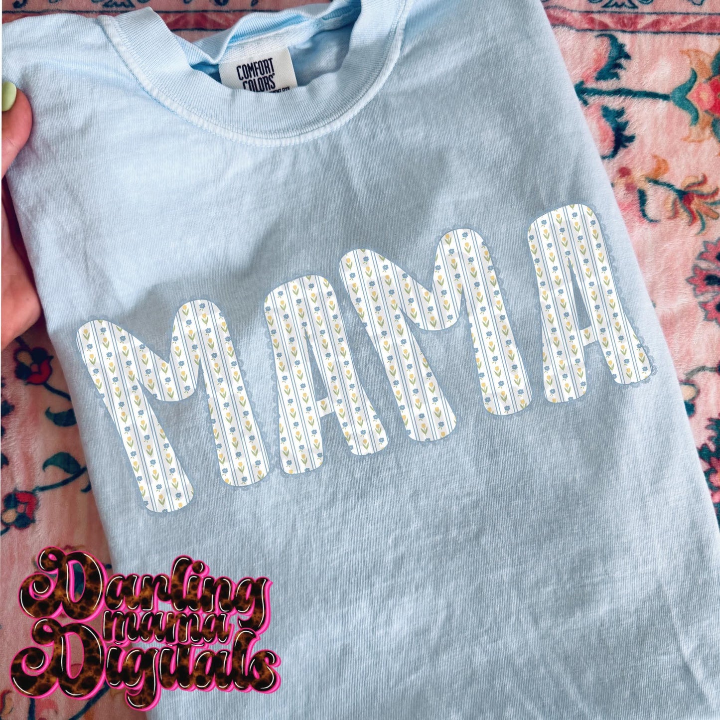 Blue & Yellow lace Mama