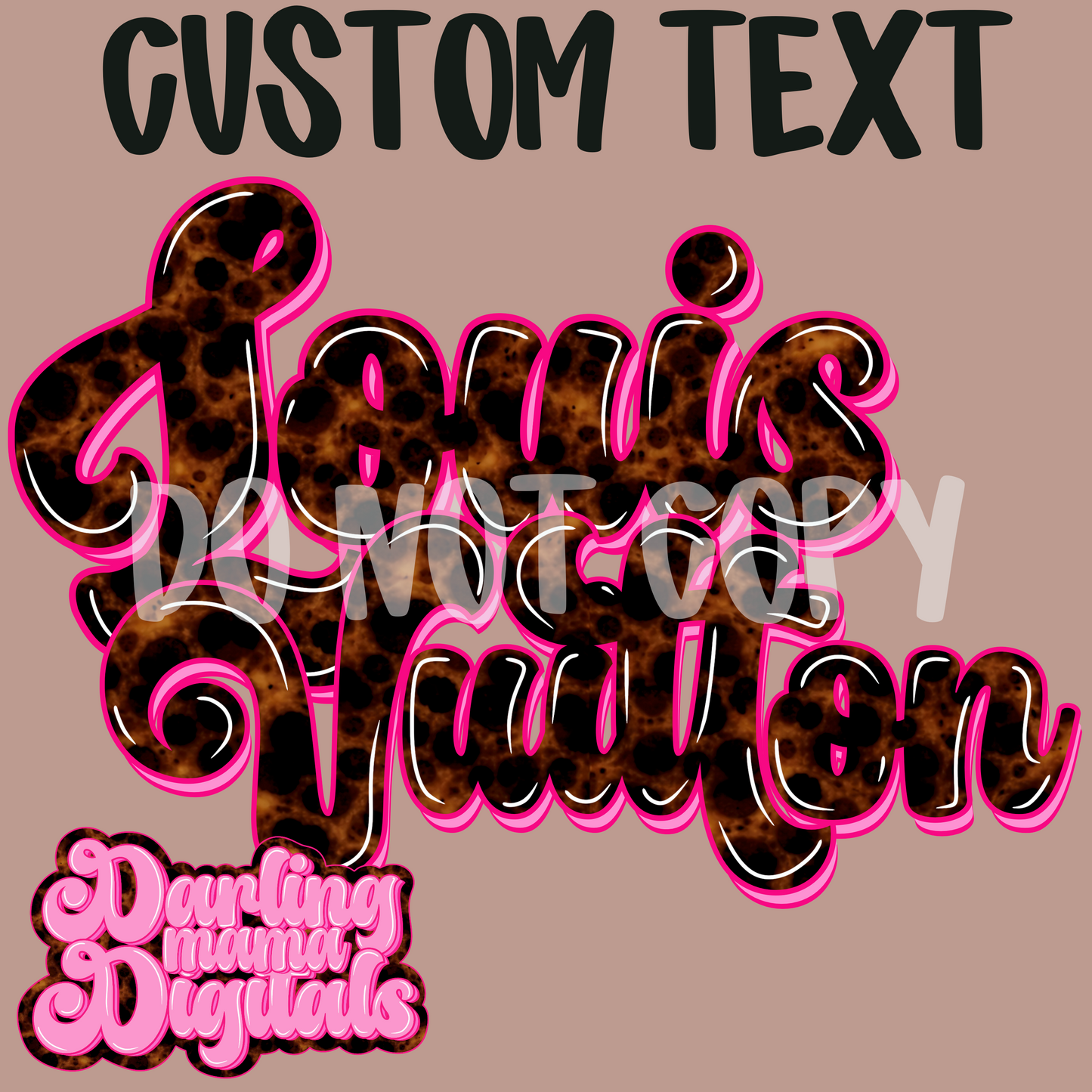 Custom tortoise shell text