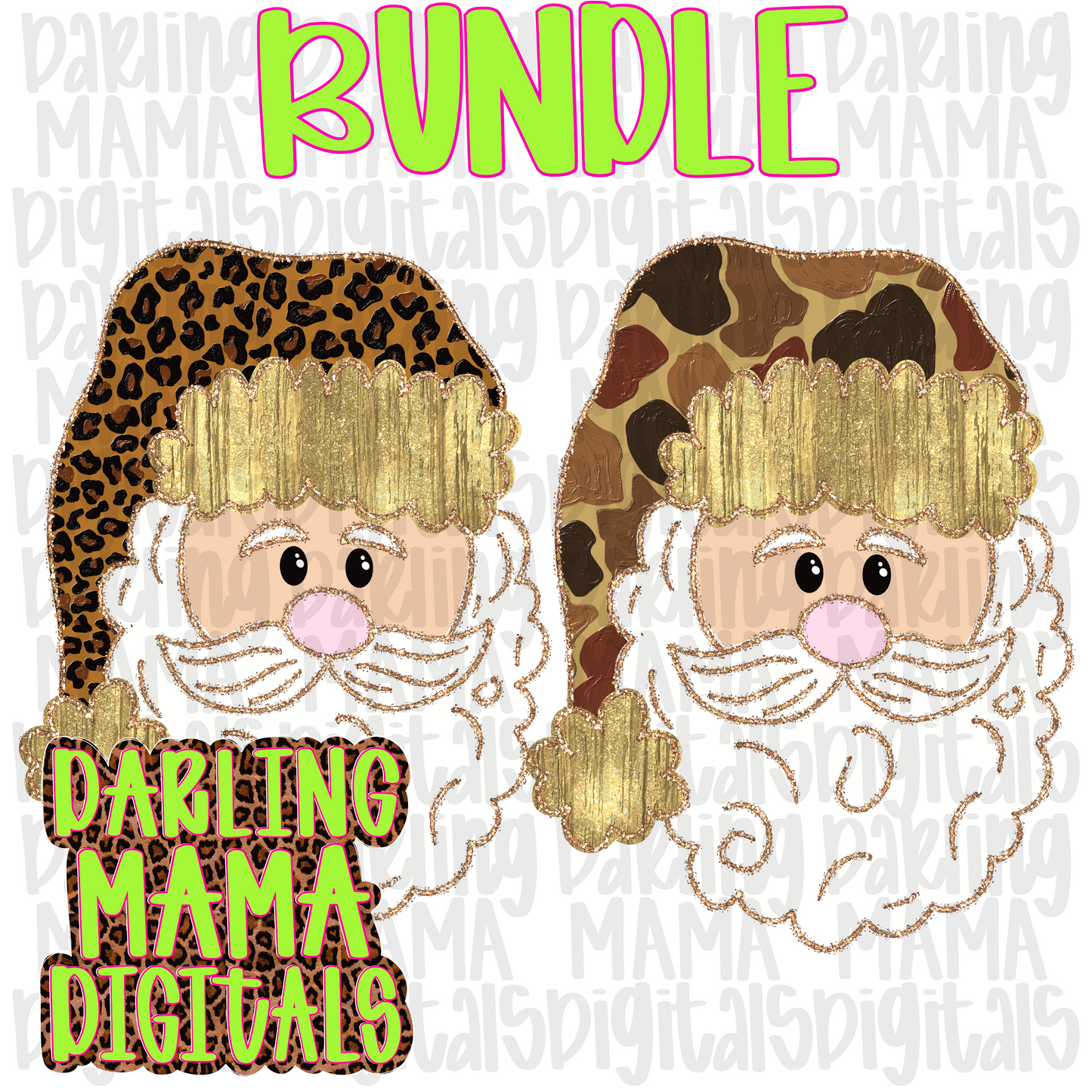 EXTREMELY LIMITED REALISTIC PAINT GLITTER Santa Bundle