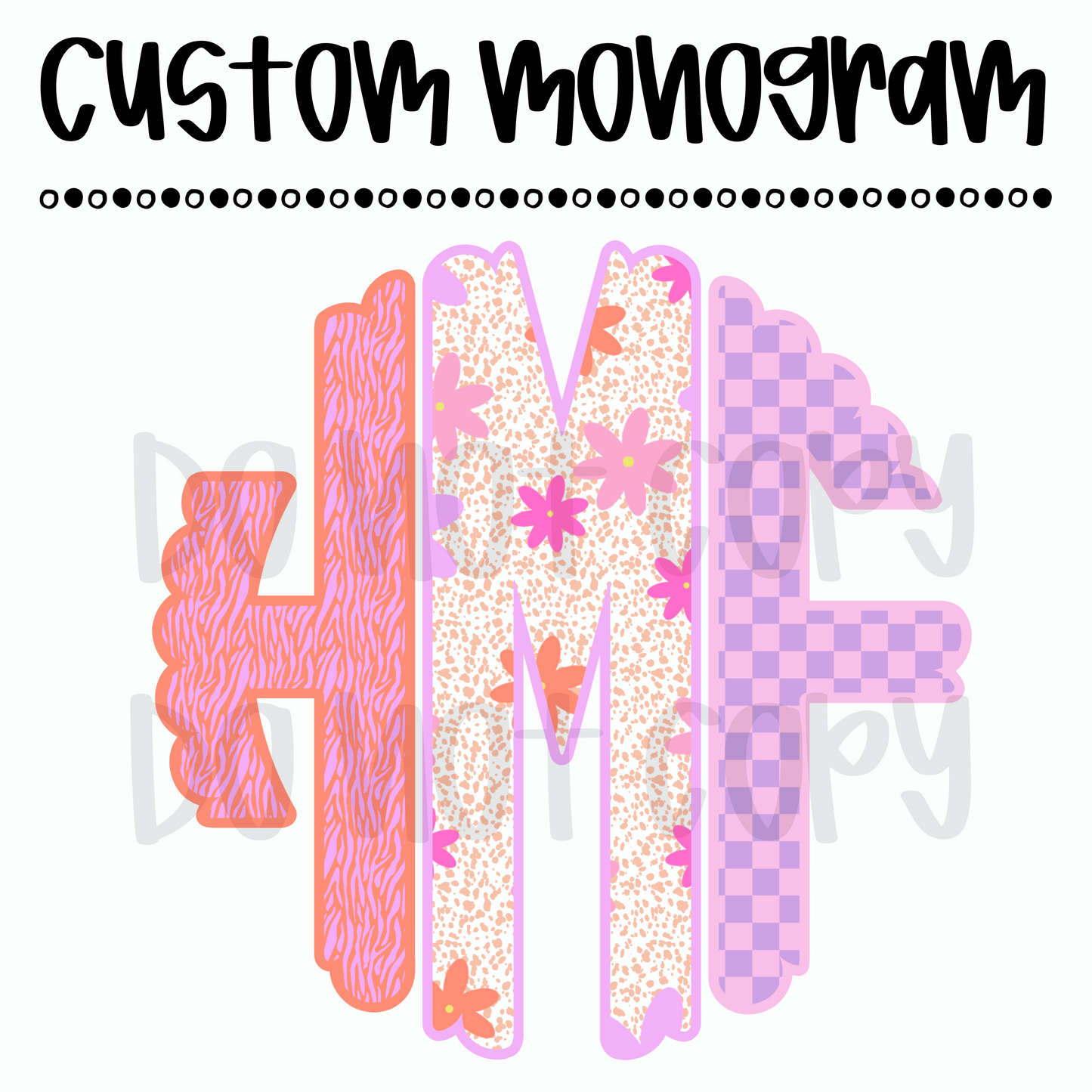Custom Funky Flower Monogram
