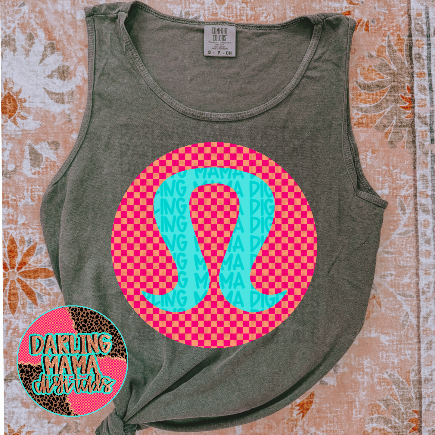 Neon Blue checkered LL