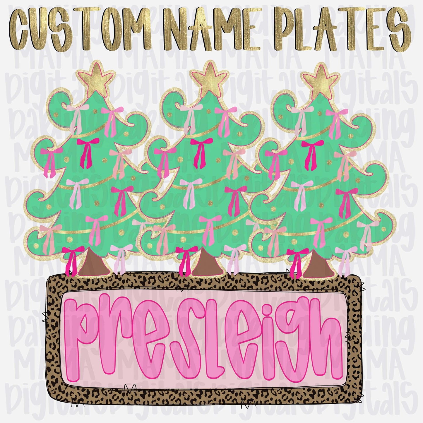 Pink Bow Christmas tree Custom