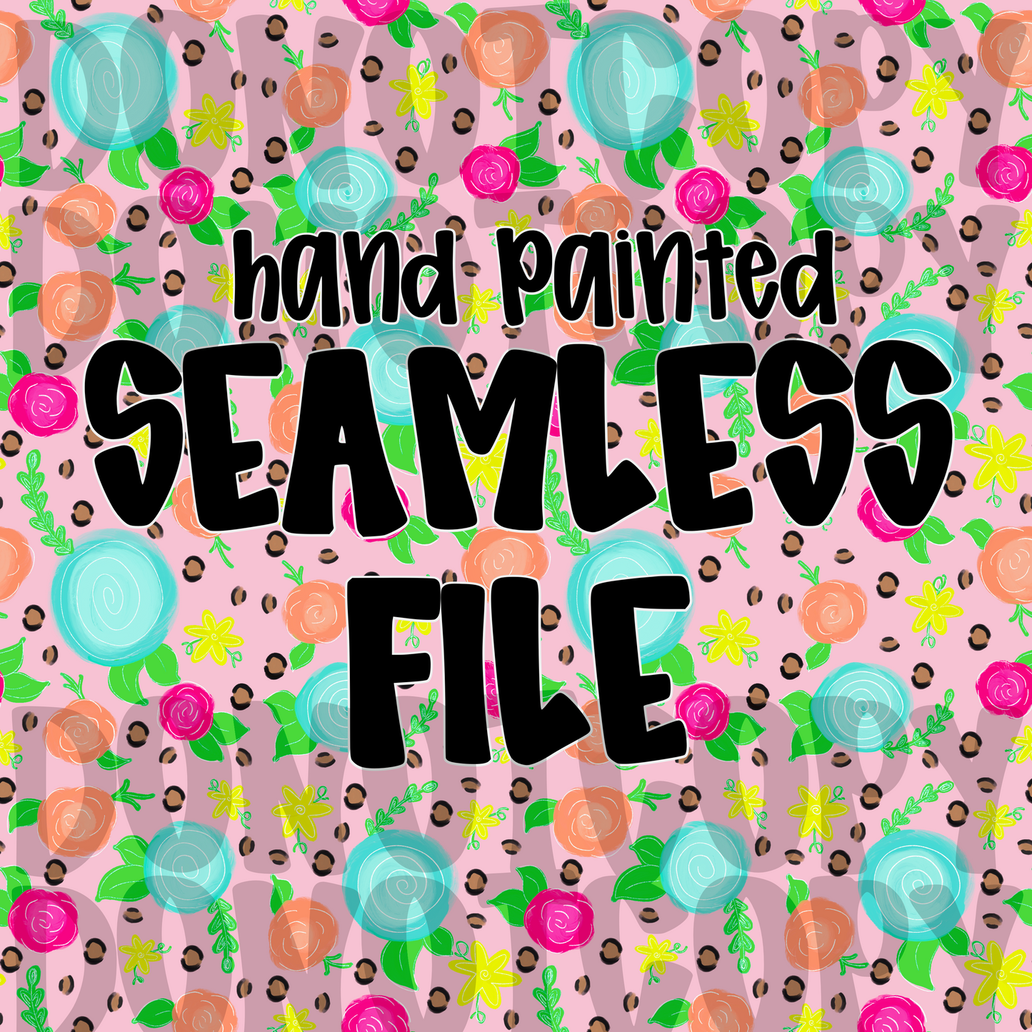 Hand Painted Spring Floral Seamless File