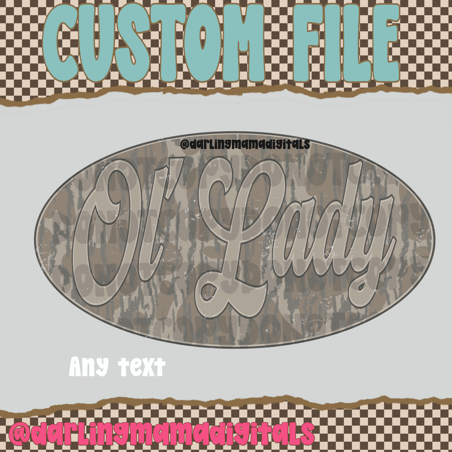 Custom camo oval (no color change)