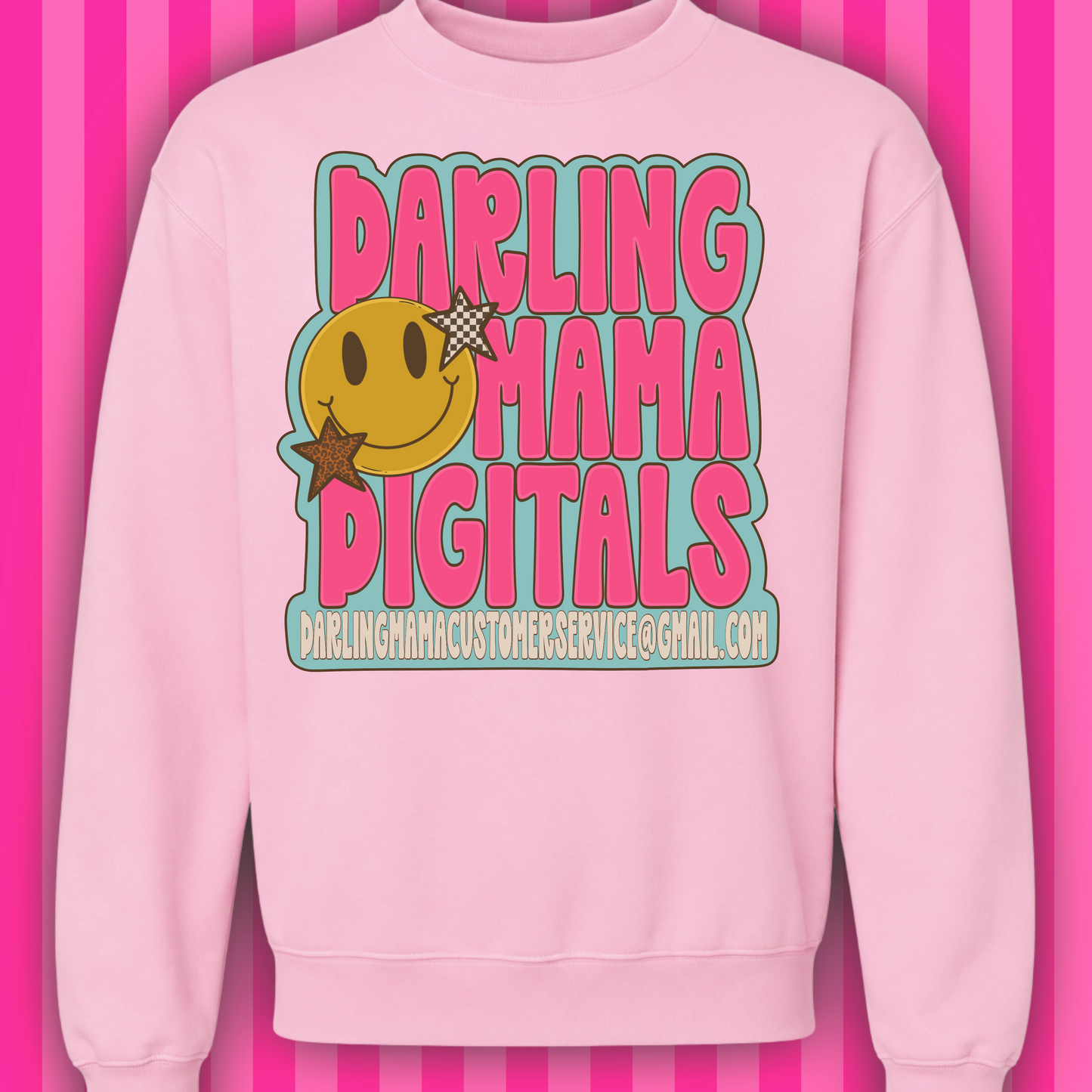 Gildan light pink crew