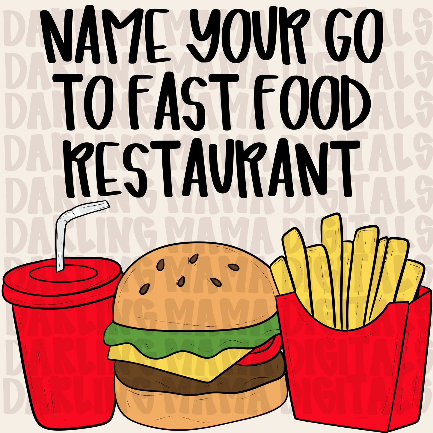 M Name your go to fast food restaurant Engagement Post