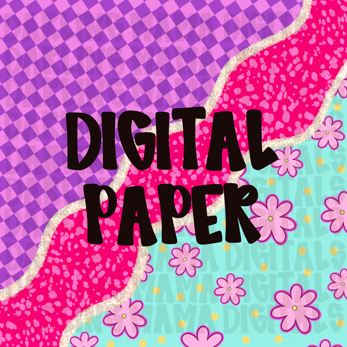 Funky Purple Checkered DIGITAL PAPER NOT SEAMLESS