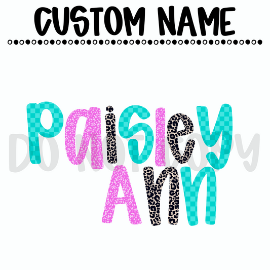 Custom Preppy Print Name