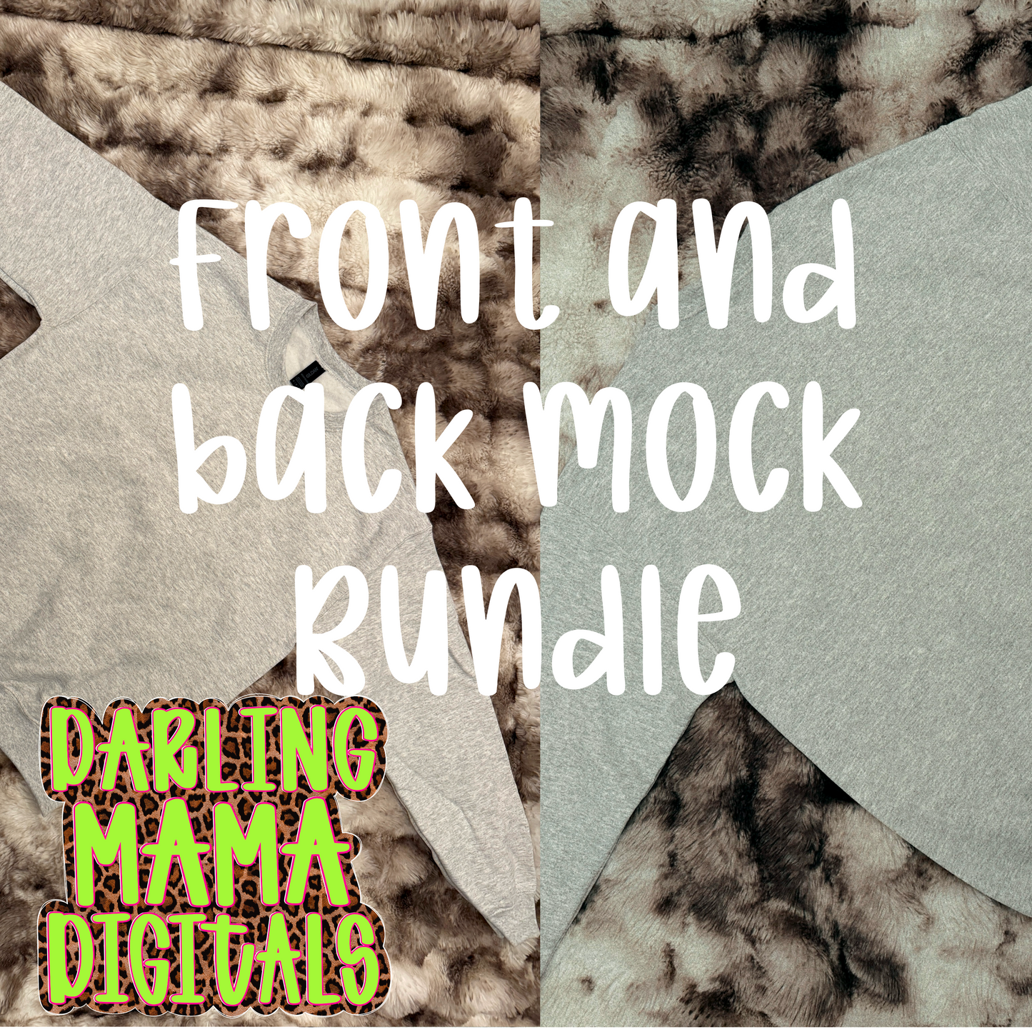 Gildan ash grey front and back bundle.