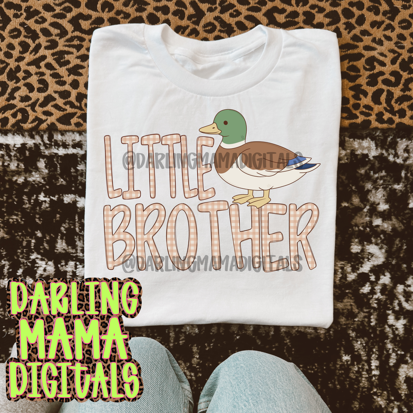 brown gingham mallard little brother