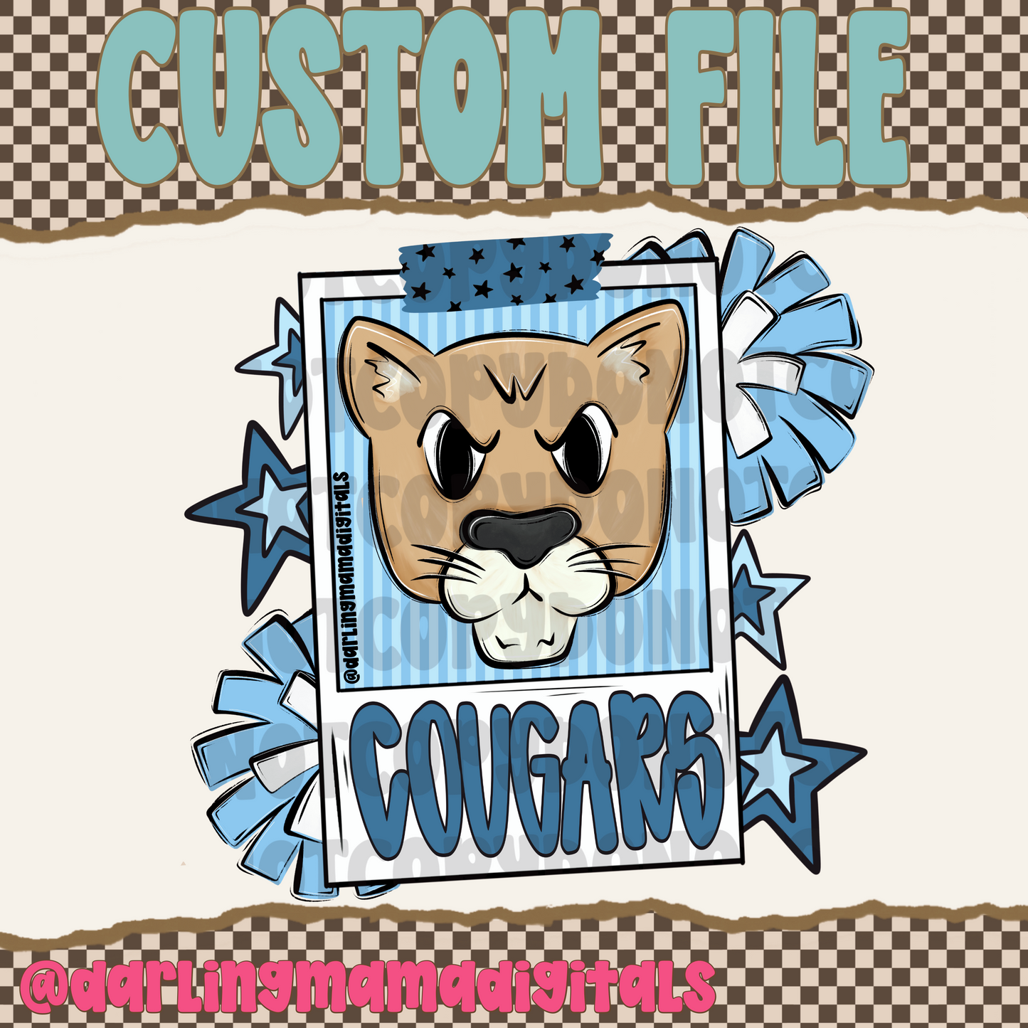 Custom polaroid mascot