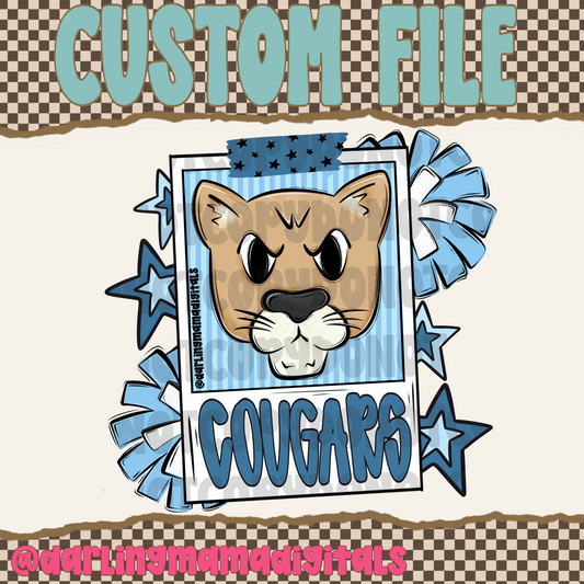 Custom polaroid mascot