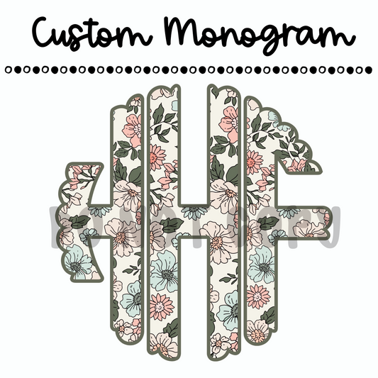 Custom Floral Monogram