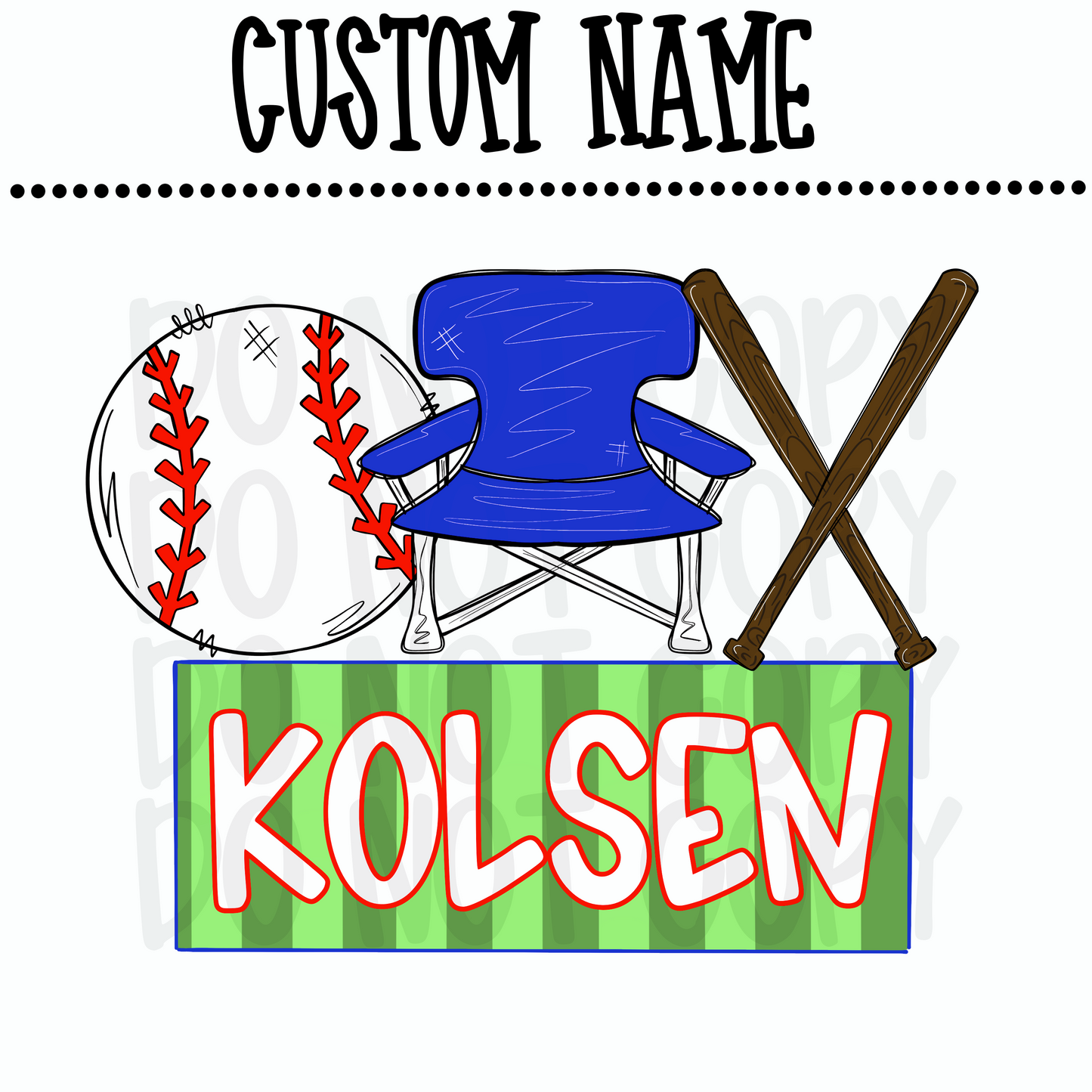 Custom Boy Baseball Name