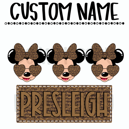 Boujee L*V Minnie Custom name