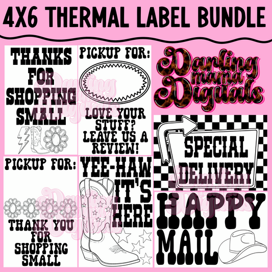 4x6 western thermal label bundle