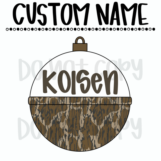 Bottomland Camo bobber custom Name