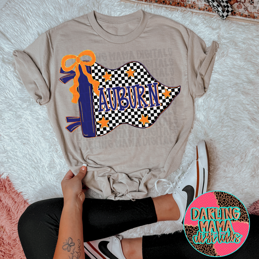 Flag with bow Auburn