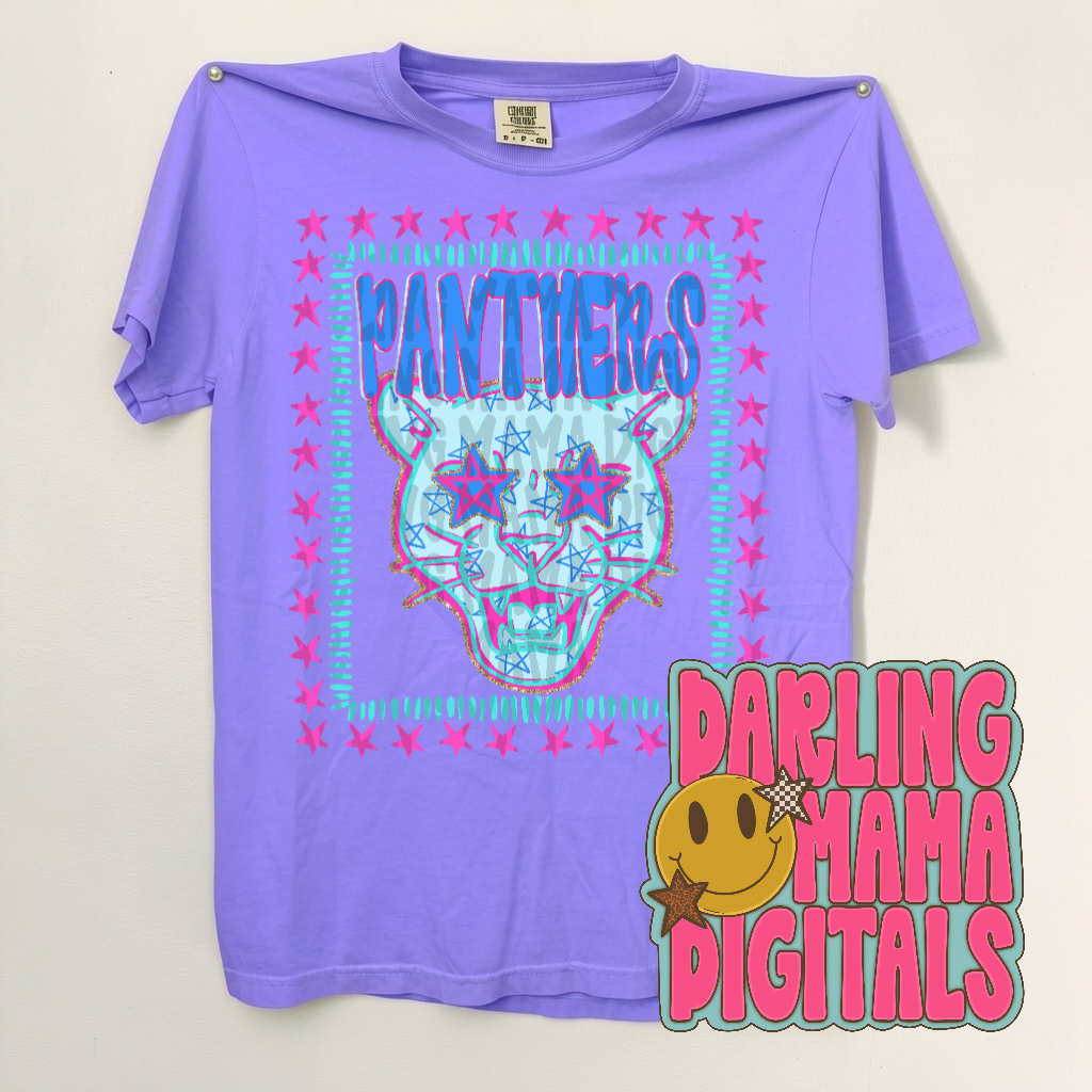 Glitter & stars panthers
