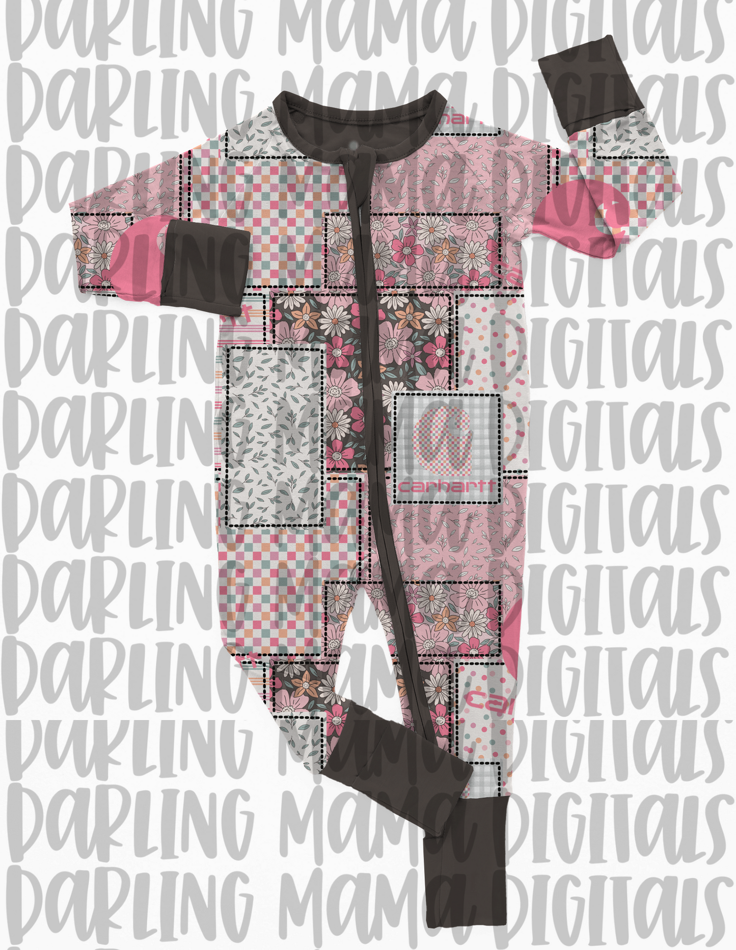 Pink Floral C*rhar** Patch Work Seamless File